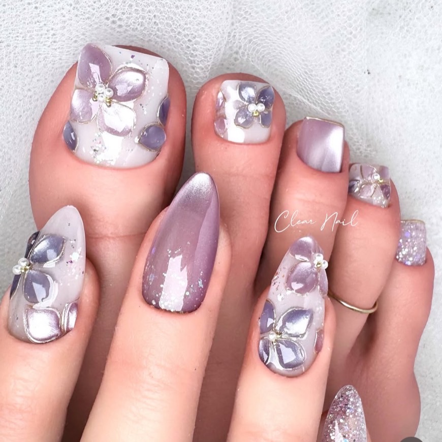 紫陽花ネイル