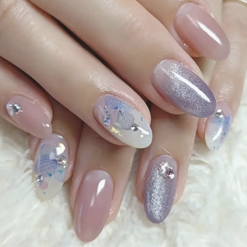 紫陽花ネイル
