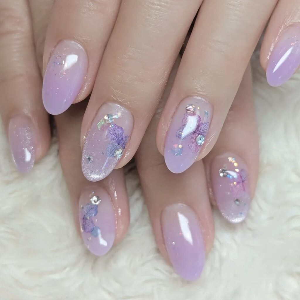 紫陽花ネイル