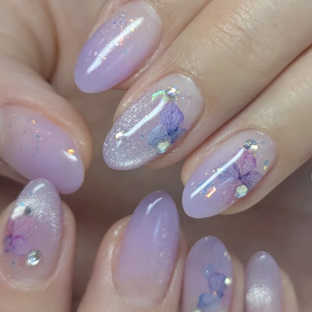 紫陽花ネイル