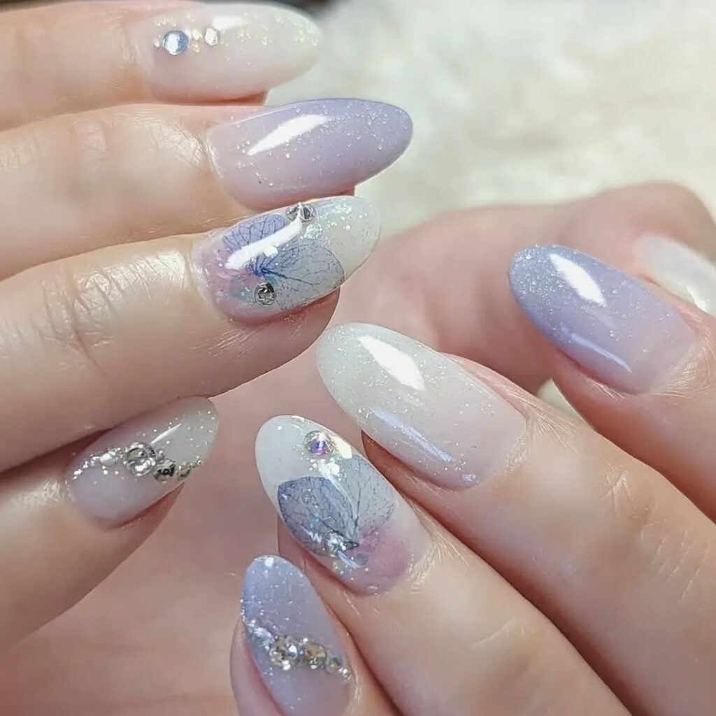紫陽花ネイル