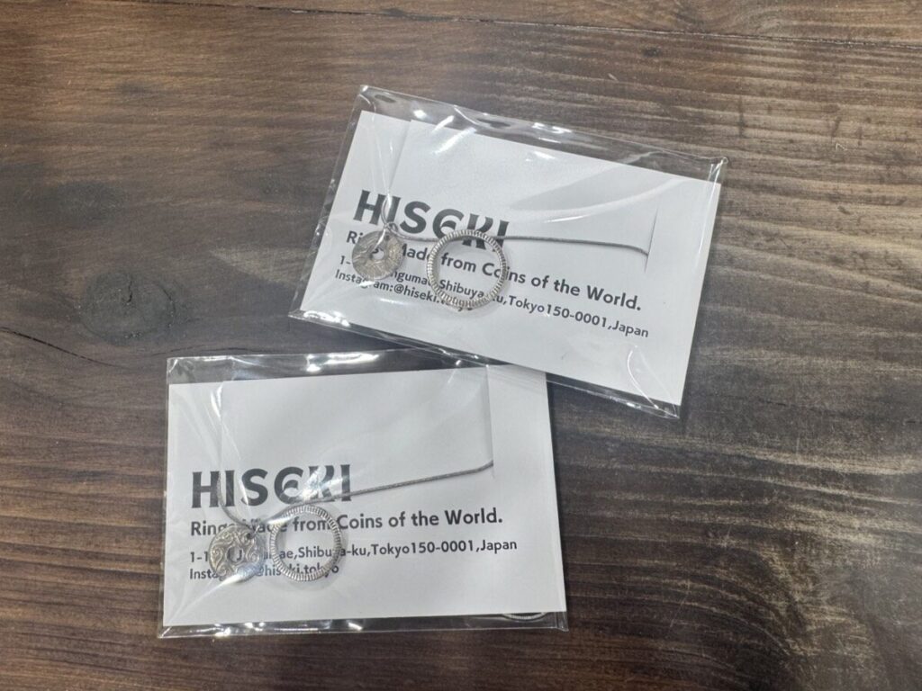 HISEKI ひせき原宿カスタムアクセサリーオーダーメイドコインリング原宿スポットネックレスコインリング硬貨
